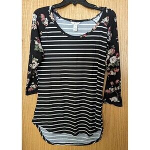 Floral Striped Women's Top
